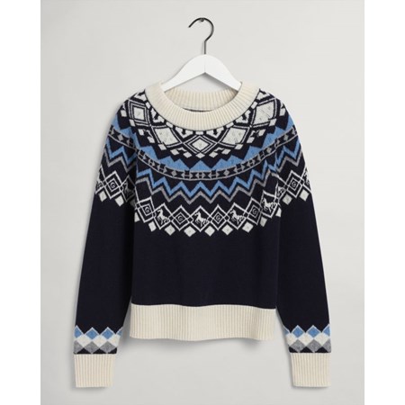 Gant Fairisle Crew Neck Sweater | Ulster Stores | Moores of Coleraine